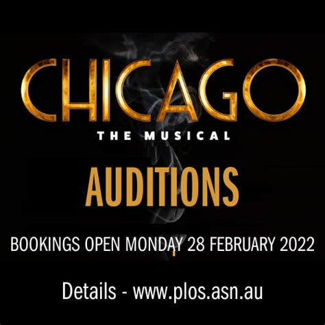 Chicago auditions - Vocal auditions Saturday, 9/25 and Sunday, 9/26. * We will also post s ome monologues soon for you to choose from.* ***** CHICAGO Audition Monologues ***** TO SAVE SOME TIME AT THE VOCAL AUDITIONS, FEEL FREE TO LOOK AT THESE SHORT MONOLOGUES: If you like, pick one or 2 of these to read after your vocal audition. …